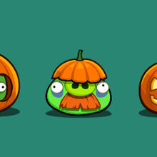 angry birds pumpkin pig plush