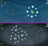 Mirror level M2-1 expanded the structure from its base version, also changing most round asteroids from icy to rocky.