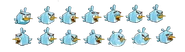 Ice Bird's sprite sheet in Angry Birds Space