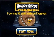 Чубакка на плакате Angry Birds Star Wars Facebook