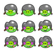 Corporal Pig Chrome sprites.