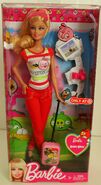 Barbie with Stella striped short-sleeve shirt