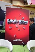 The first Angry Birds Movie poster on display (2014).