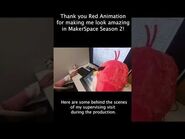 Behind the scenes with Red at the animation studio during -MakerSpace Season 2’s production -shorts