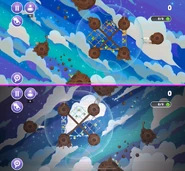 Mirror levels can change birds and swap materials (glass, wood, stone) of some structures, redefining how to attack them. This is common in Eggspansion Theory, as shown in level 20.