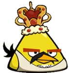 Chuck, from Angry Birds Friends as Freddie Mercury.