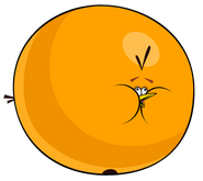 Inflated orange bird sprite