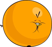 Inflated orange bird sprite