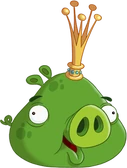 King Pig's finalized updated design, from Angry Birds Toons. (2013)