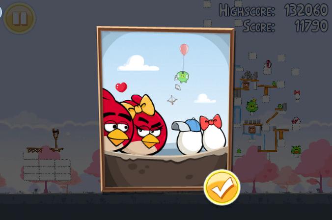 angry birds red and stella kiss