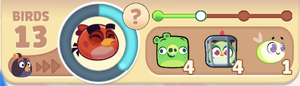 Angry Birds Journey level status indicator