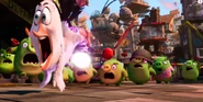 Matilda using her power in the Angry Birds Movie