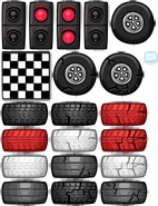 The sprite sheet of the blocks from the game that appears in the sprite sheets for a 2012 build of Angry Birds Friends. They were possibly meant to be used in the Lotus F1 Tournament.