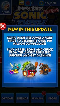 Sonic Dash, Angry Birds Wiki