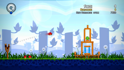 In the earliest Angry Birds games, the player's main task was to launch a series of birds with a slingshot to pop pigs.