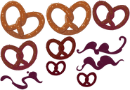 Pretzels and frosting