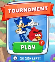 Sonic & Angry Birds Friends Special Tournament Play Button
