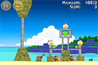 Уровень с волейбольными мячами в Angry Birds