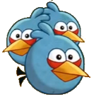 The Blues in the original Angry Birds Toons Style.