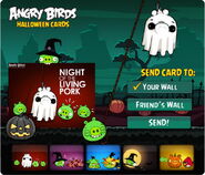 Angry Birds Facebook Halloween Card