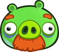 Foreman Pig from Angry Birds Reloaded.