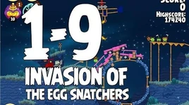 Angry Birds Seasons Invasion of the Egg Snatchers 1-9 Walkthrough 3 Star
