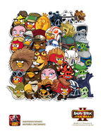 Most of the characters from Angry Birds Star Wars II.