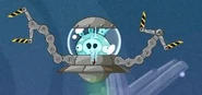 Frozen King Pig in a spaceship