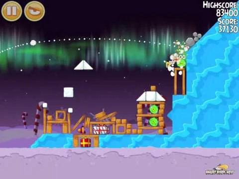 Angry_Birds_Seasons_Winter_Wonderham_1-14_Walkthrough_3-Star