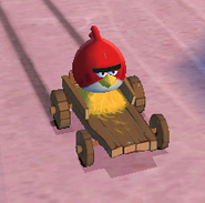 Red in a tutorial kart