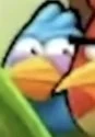 El diseño de los Blues en la pantalla de carga del Angry Birds original.