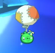 Balloon pig floating