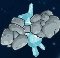 Метеорит с синим кристаллом