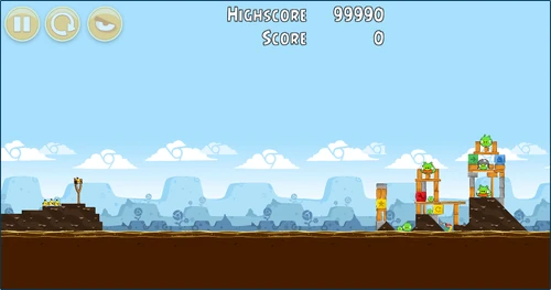 Chrome-4 at full length. The length of the level makes the player almost always accelerate just when he/she throws the bird.