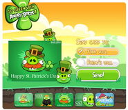 Angry Birds Facebook St. Patricks Day Card