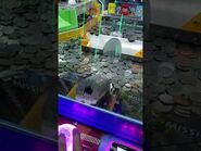 Knocking Over a Tower of Coins for the JACKPOT - Coin Pusher -shorts