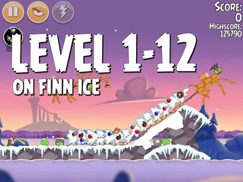 Angry_Birds_Seasons_On_Finn_Ice_1-12_Walkthrough_3_Star