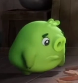 Sandwich Pig after the falling cauldron destroys his sandwich.