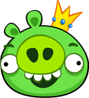 The King Pig in Angry Birds Chrome.