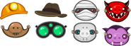 Masks and hats (plus the Night Vision power-up)
