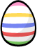 Striped easter egg