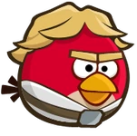 Red J. Bird, from Angry Birds Star Wars as "Luke Skywalker".