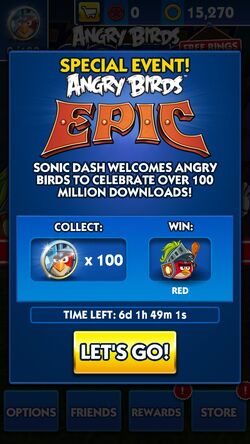 Sonic Dash, Angry Birds Wiki