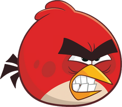 The ANGRY BIRDS Movie 2016 Red Chuck Bomb & Matilda White T-Shirt