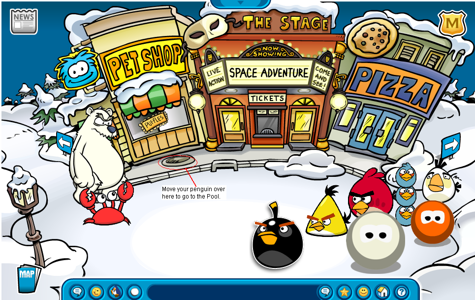 Club Penguin Cheats by Mimo777: Town, Plaza and MORE Room Updates!