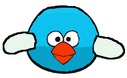 Blue Flappy Angry Bird - Flies straight and shakes afterwards.