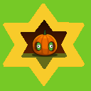 [GOLD] Pumpkin Pig's Clone - Awarded for completing all the halloween episodes (Moonlight Mash, Pighoul Revenge, and Scary Steps) with 3 stars on every single level.