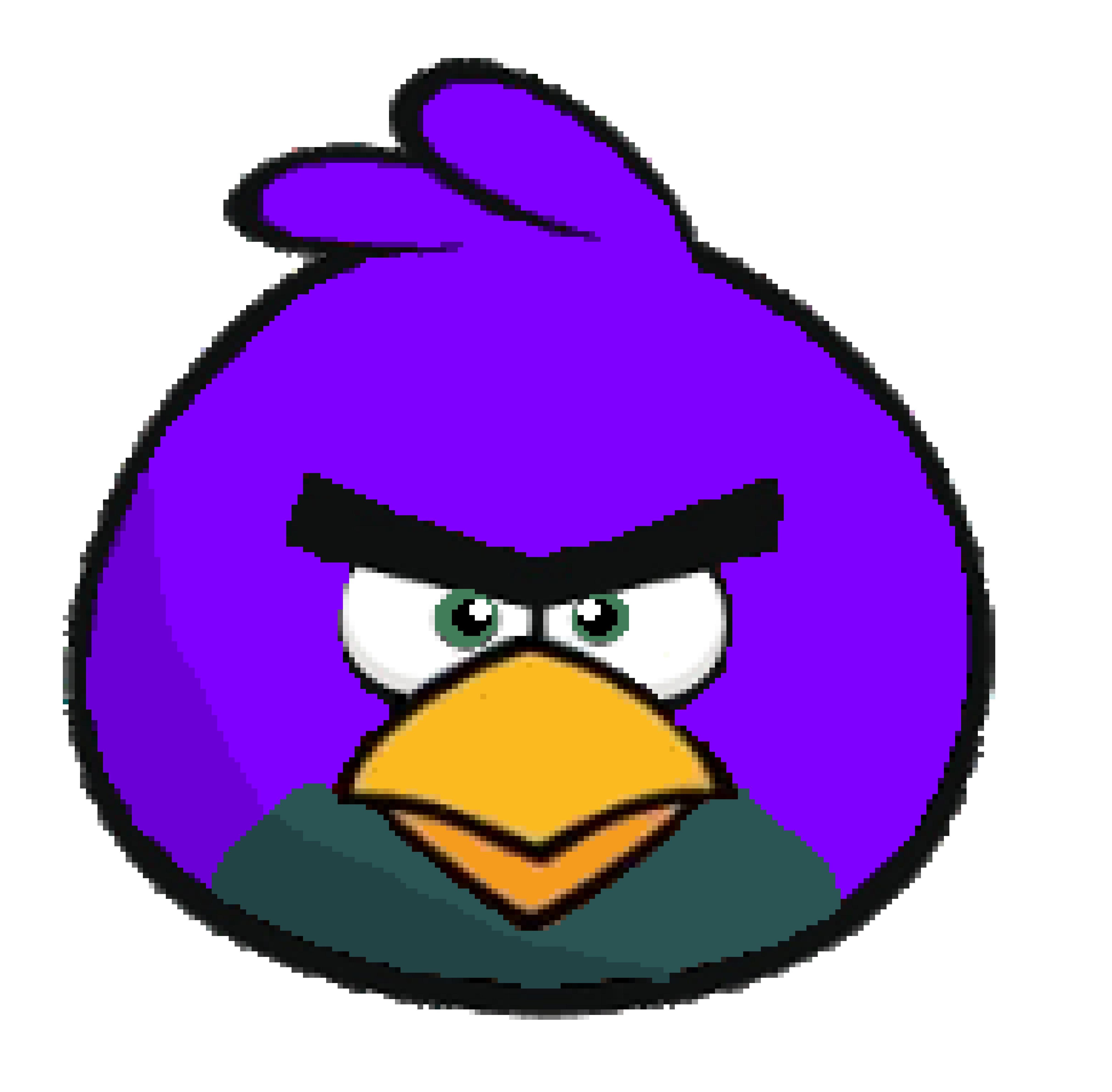 purple angry bird clip art