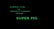 Screen turns black, it says Super Pig.