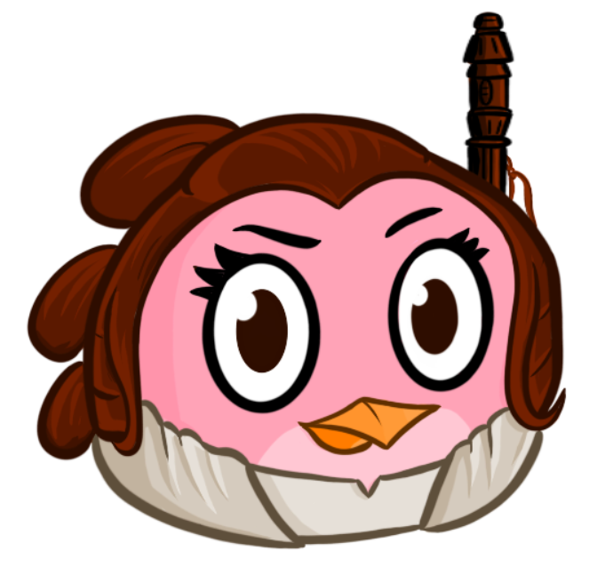 pink angry bird star wars